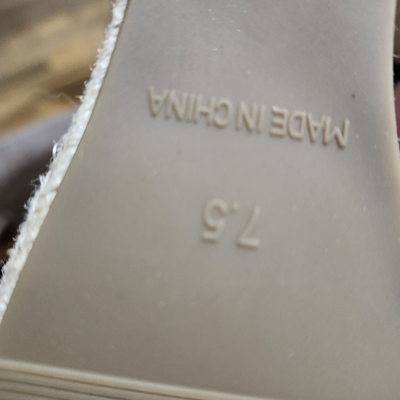 Vicky.Vicky Apricot Espadrille platform wedge sandals ankle strap size 7.5 - Picture 10 of 12